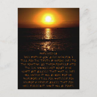 Mark 11:22-24 Postcard