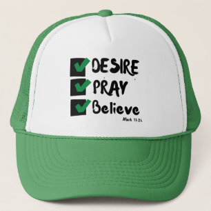 Mark 11:24 Bible Verse Faith-Inspired Spiritual Trucker Hat