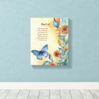 Mark 11:24 Christian Whimsical Butterfly Design
