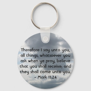 Mark 11:24 - Faith Keychain