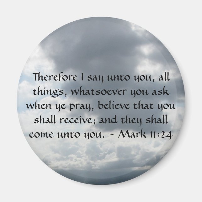 Mark 11:24 - Faith Magnet (Front)