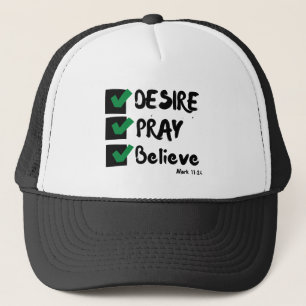 Mark 11:24 KJV Bible Scripture Trucker Hat