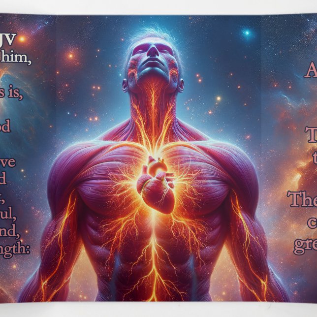 Mark 12:29–31 KJV Tract - Heart Soul Mind Strength Tri-Fold Card (Inside Middle)