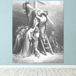 Mark 15C Jesus' Body is Removed from the Cross Canvas Print