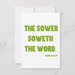 Mark 4:14 KJV Bible Scripture Greeting Card