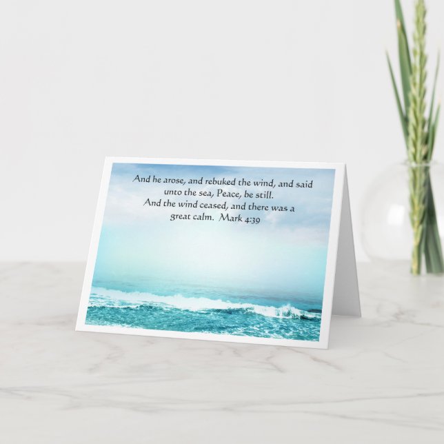 Mark 4:39  Jesus Calms the Storm Greeting  Card (Front)