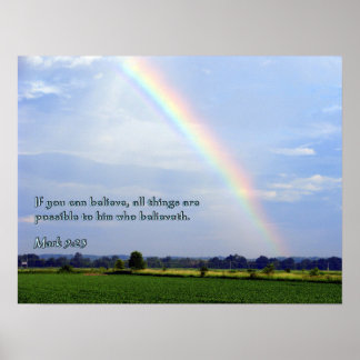Mark 9:23 Rainbow Poster