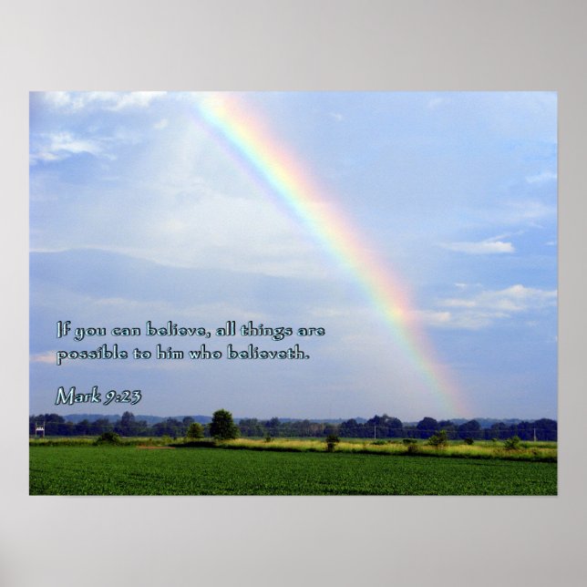 Mark 9:23 Rainbow Poster (Front)