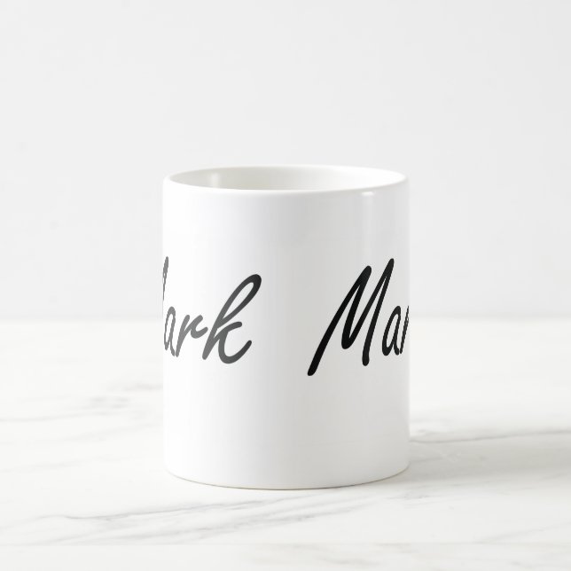 Mark Artistic Name Design Coffee Mug (Center)