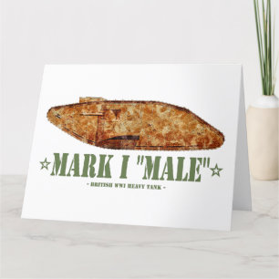 Mark I Male World War One British Heavy Tank WWI Thank You Card