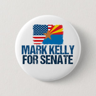 Mark Kelly for Senate 2022 Arizona Election Flag 2 Inch Round Button