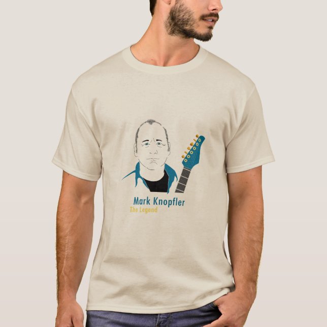 Mark Knopfler T Shirt for Dire Straits Lovers (Front)
