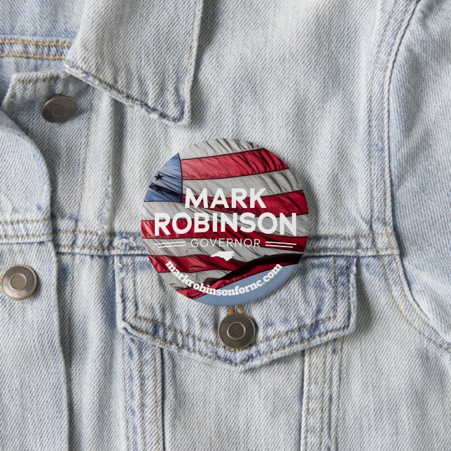 Mark Robinson for Governor 2024 3 Inch Round Button (In Situ)