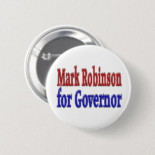 Mark Robinson for Governor with red blue text 2 Inch Round Button
