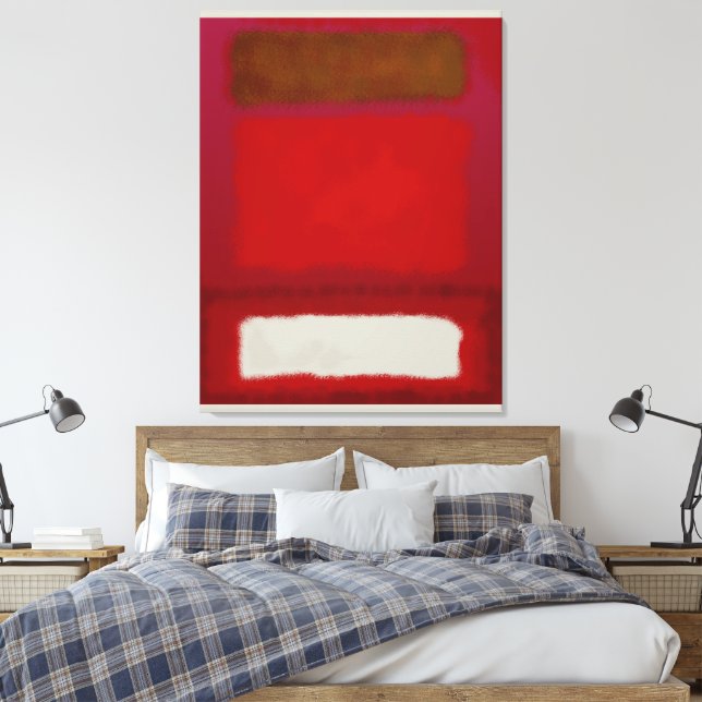 Mark Rothko art in digital style 16 Canvas Print (Insitu(Bedroom))