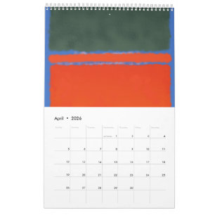 Mark Rothko art in digital style Calendar