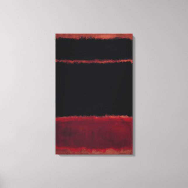 Mark Rothko - Black in Deep Red - 1957 Canvas Print (Front)