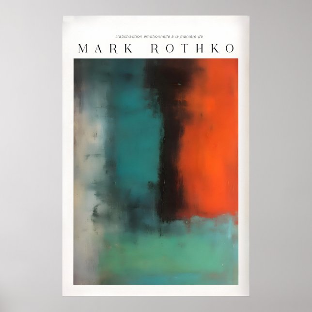 Mark Rothko Style Modern Canvas Abstraction Poster (Front)