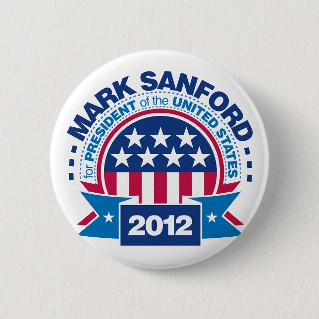 Mark Sanford for President 2012 2 Inch Round Button (Front)
