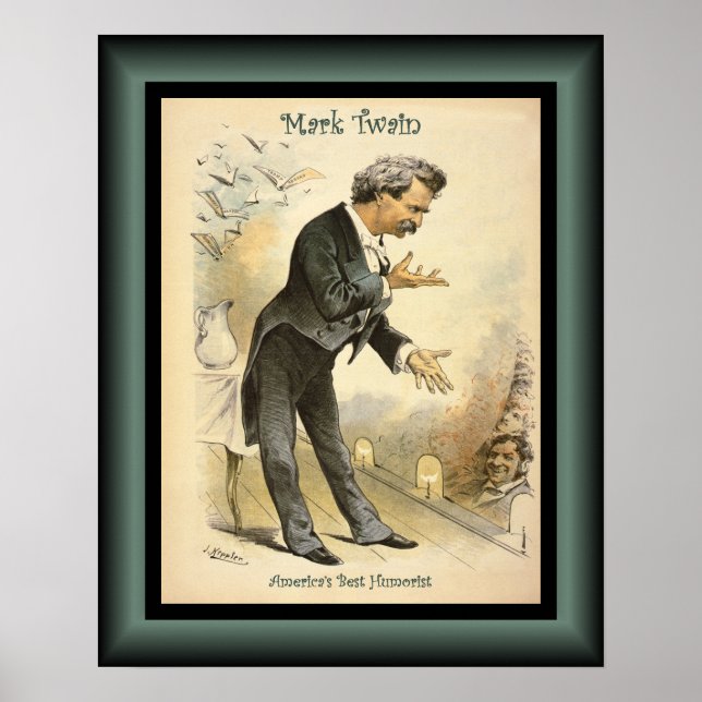 Mark Twain ~ America’s Best Humorist ~ Poster (Front)