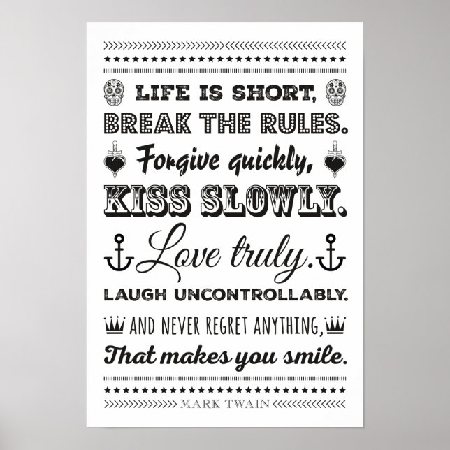Mark Twain - Break the Rules Poster (Front)