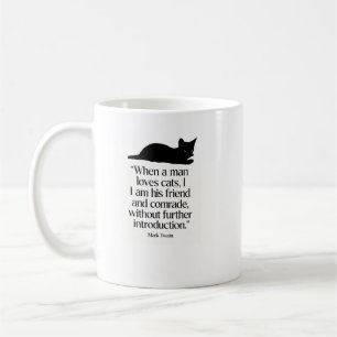 Mark Twain Cat Quote Mug