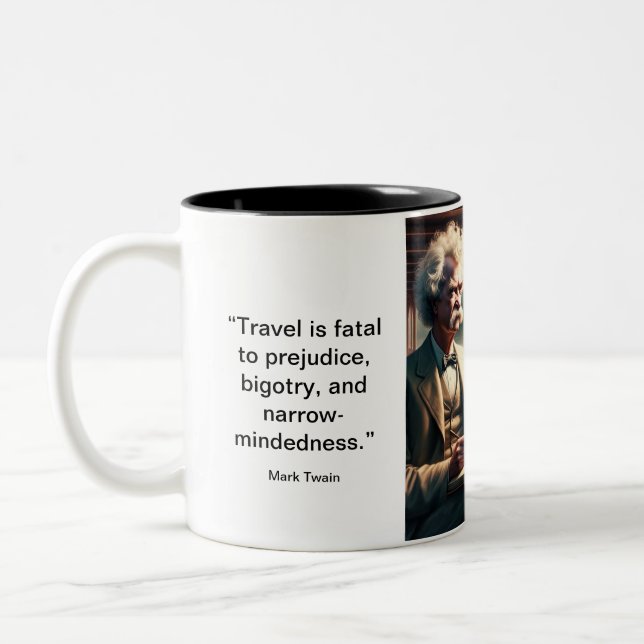 Mark Twain Célèbre Citation Café Mug (Gauche)