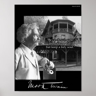 Mark Twain: Custom Design featuring various quotes Poster