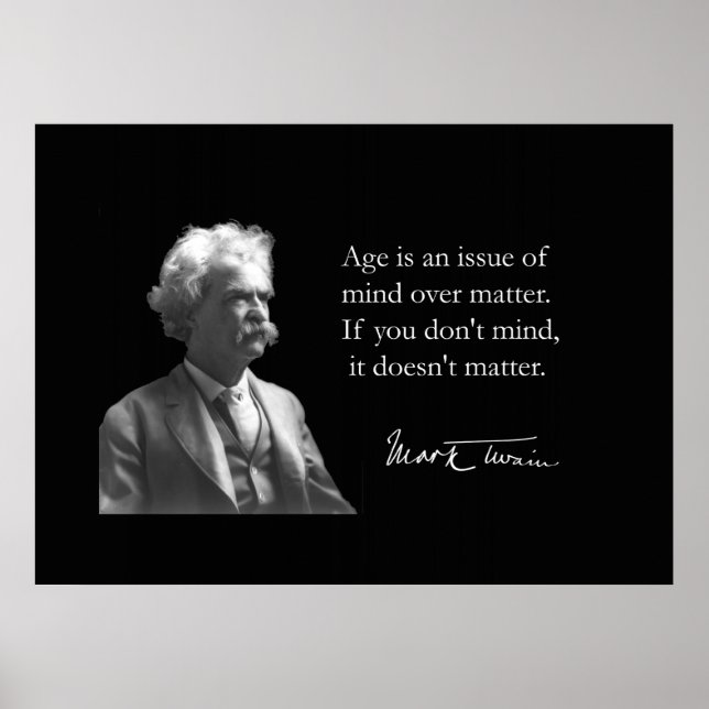 Mark Twain on Aging Poster (Front)