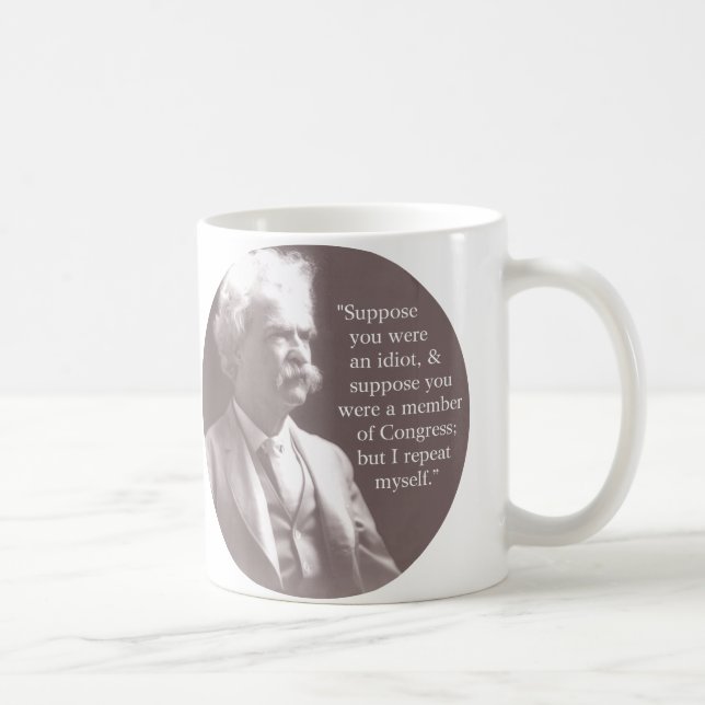 Mark Twain on Congress Coffee Mug (Right)
