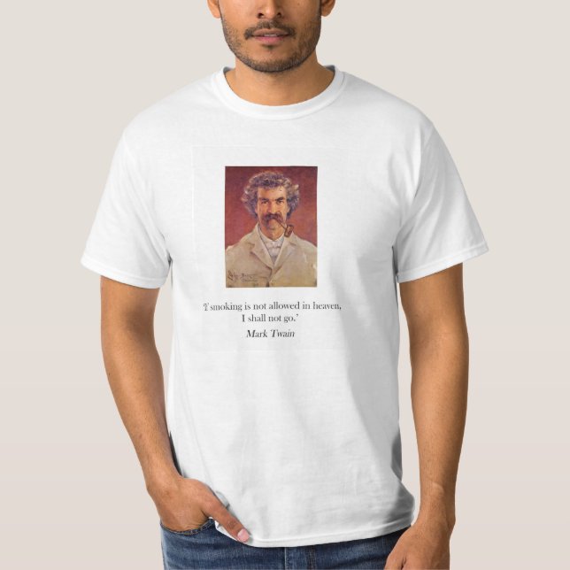 Mark Twain pipe smoking t-shirt (Front)