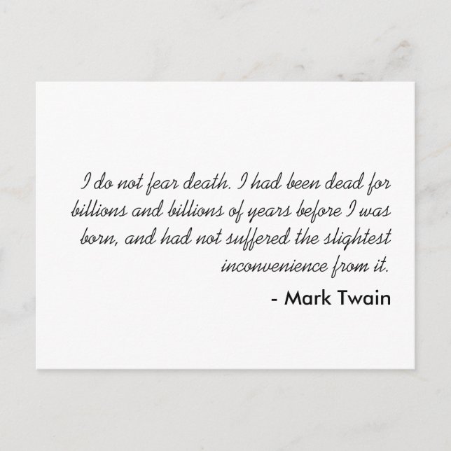 Mark Twain Postcard (Front)