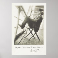 Mark Twain Poster vintage Citation littéraire Phot