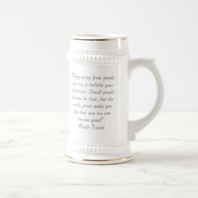 Mark Twain Quote Beer Stein (Right)