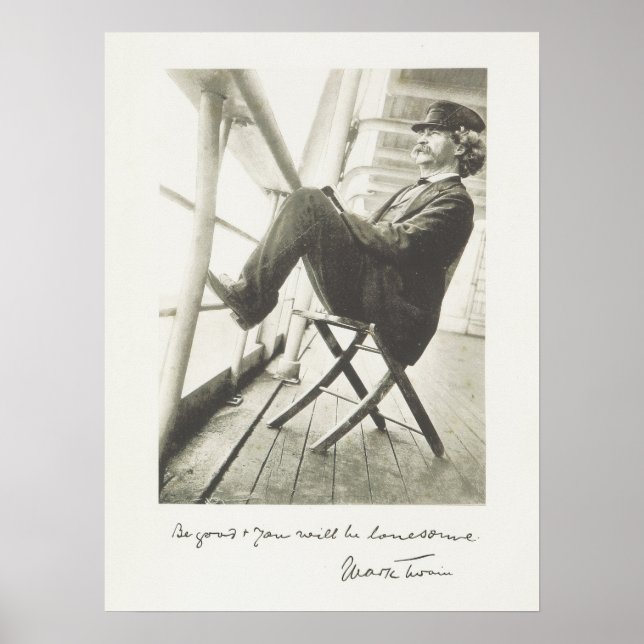Mark Twain Quote Handwritten American Literature Poster (Front)