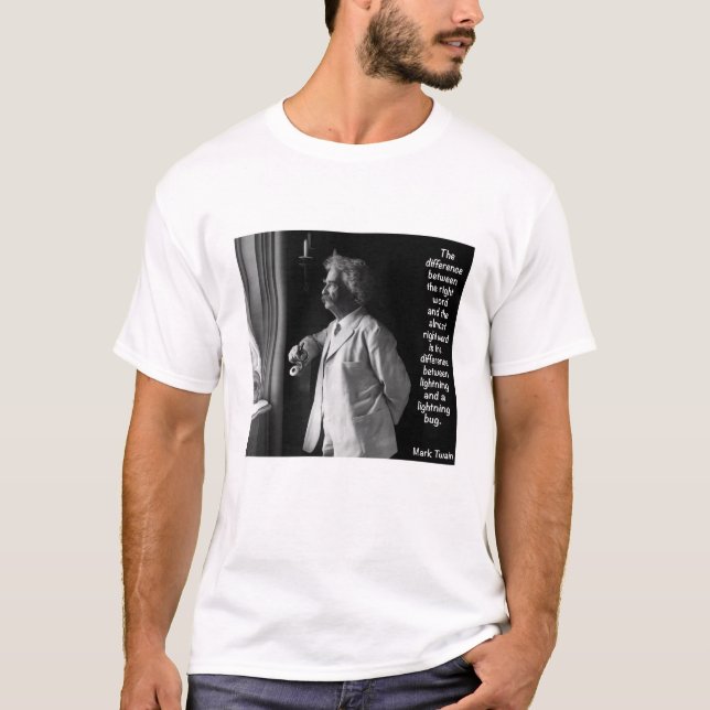 Mark Twain - T-shirt d'insecte de foudre (Devant)