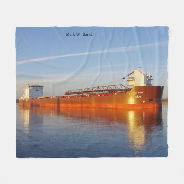 Mark W. Barker fleece blanket (Front (Horizontal))