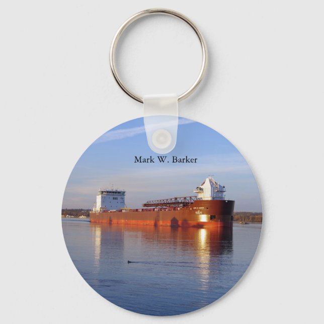 Mark W. Barker metal key chain (Front)
