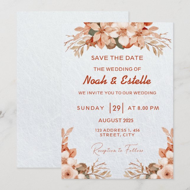 Mark Your Calendar: Save the Date Invitation (Front/Back)