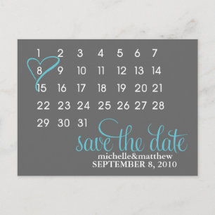 Mark Your Calendar Wedding Announcement Postcard