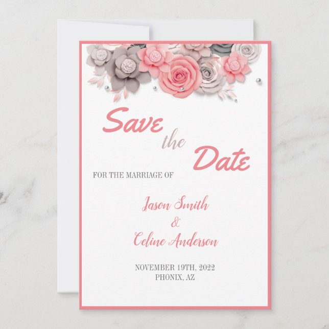 Mark Your Calendar: Wedding or Shower Invite (Front)
