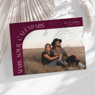 Mark Your Calendars Cranberry Curved Frame Photo Save The Date