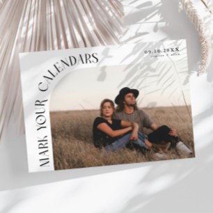 Mark Your Calendars White Curved Frame Photo Save The Date