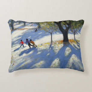 Markeaton Park early snow Decorative Pillow