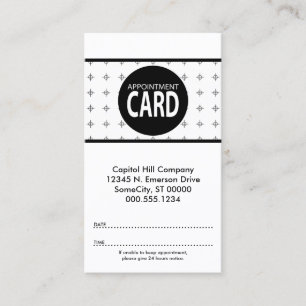 marked appointment card