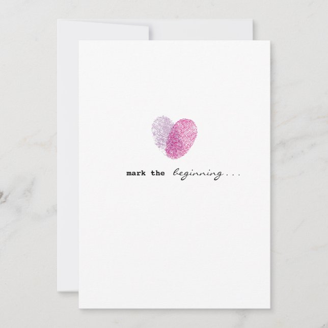 Marked Love Wedding Invitation (Front)