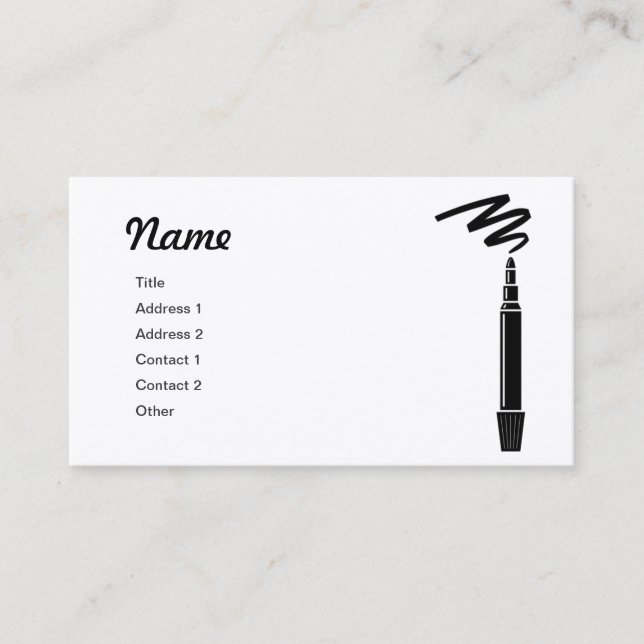 Marker Graphic Business Card (Front)