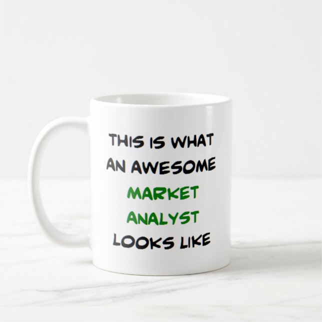 market analyst, awesome coffee mug (Left)