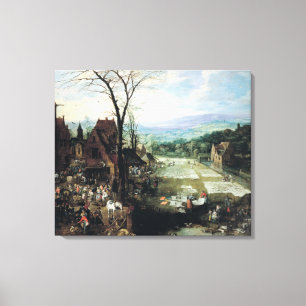 Market and Bleaching Ground, 1620-22 Canvas Print