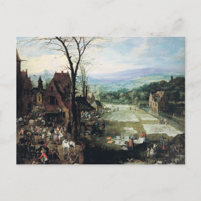 Market and Bleaching Ground, 1620-22 Postcard (Front)